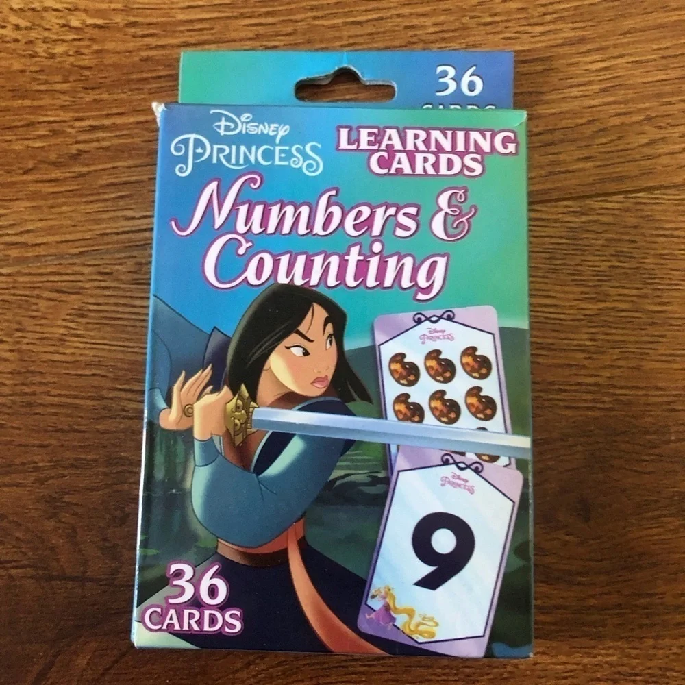 Disney Princess learning Cards: Numbers and Counting flash cards